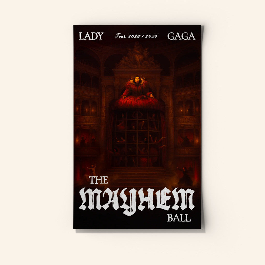 Lady Gaga Mayhem Tour Merch 2025 Concert Opera Haus Poster Gift Ideas For Fans