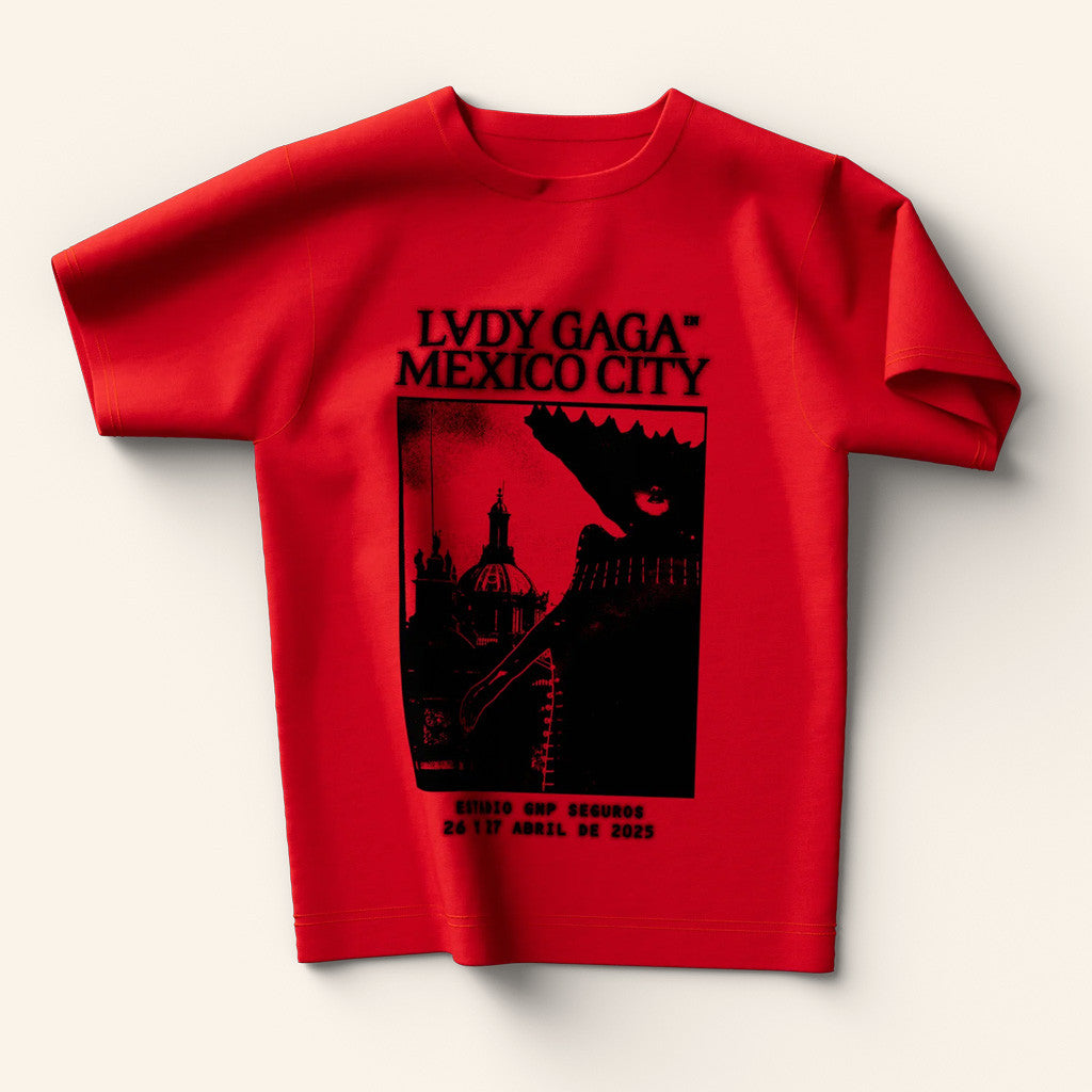 Lady Gaga Mayhem Tour Merch 2025 Concert Red CDMX T-Shirt Gift Ideas For Him