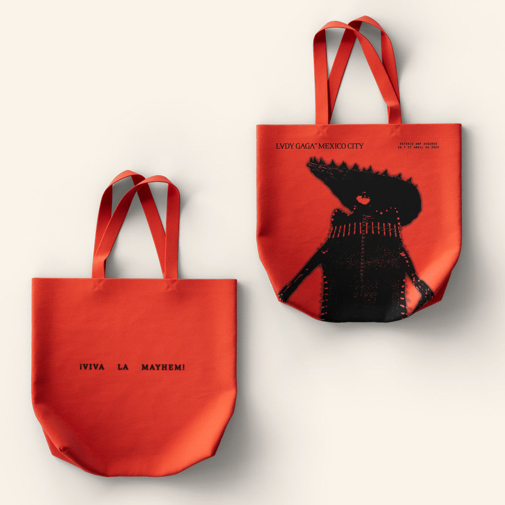 Lady Gaga Mayhem Tour Merch 2025 Concert Red CDMX Tote Bag Gift Ideas For Her