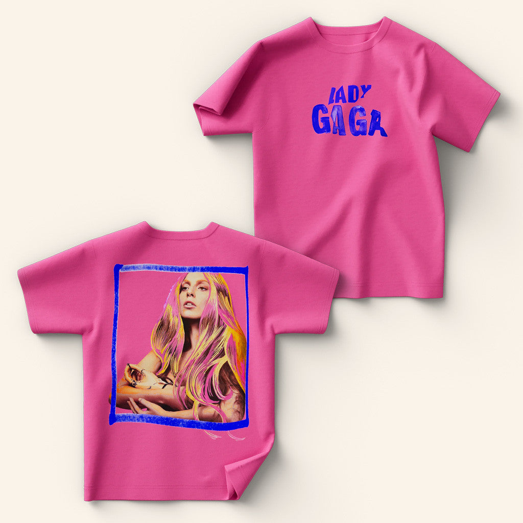 Lady Gaga Mayhem Tour Merch 2025 Concert Shirt ARTPOP Pink Sketch T-Shirt Gifts For Ladies