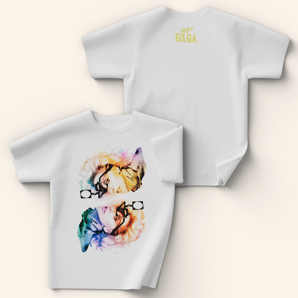 Lady Gaga Mayhem Tour Merch 2025 Concert Shirt ARTPOP Rainbow Reflection White T-Shirt