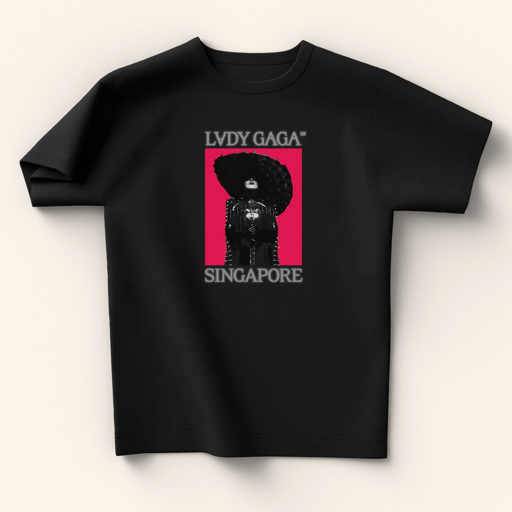 Lady Gaga Mayhem Tour Merch 2025 Concert Shirt Black Singapore T-Shirt Gifts For Friends
