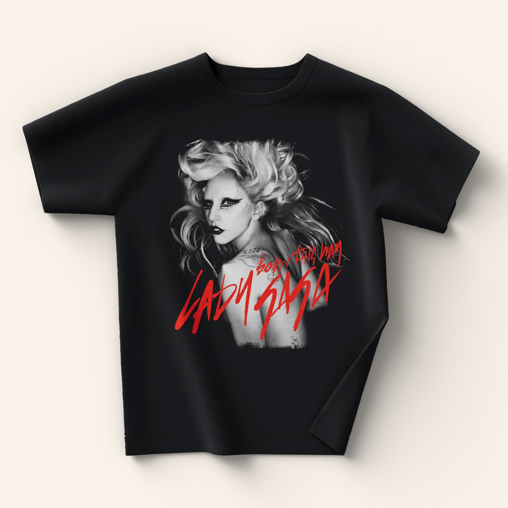 Lady Gaga Mayhem Tour Merch 2025 Concert Shirt Born This Way Script T-Shirt Gifts For Daughter