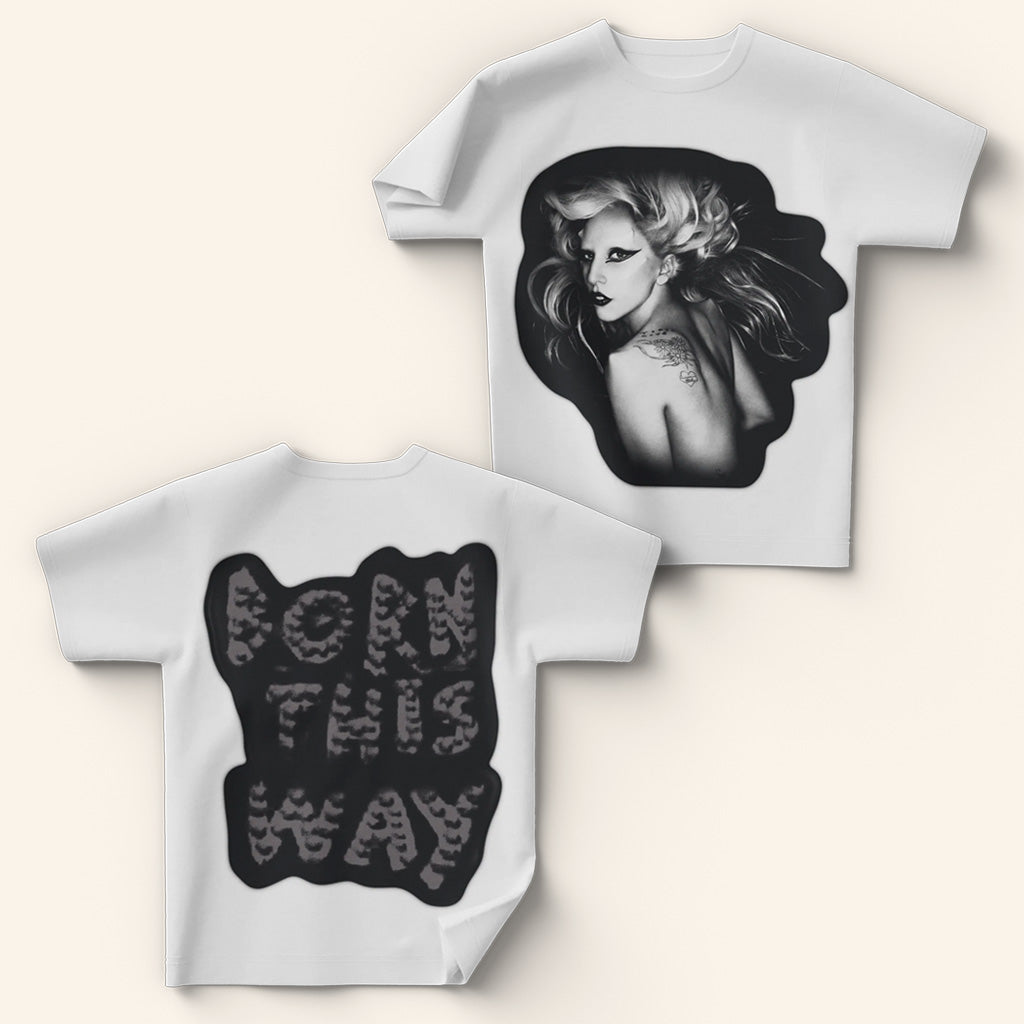 Lady Gaga Mayhem Tour Merch 2025 Concert Shirt Born This Way T-Shirt White Gifts For Daughter