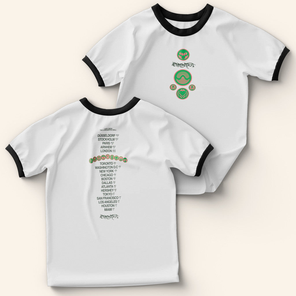 Lady Gaga Mayhem Tour Merch 2025 Concert Shirt Chromatica Ball Ringer T-Shirt Friends Gifts