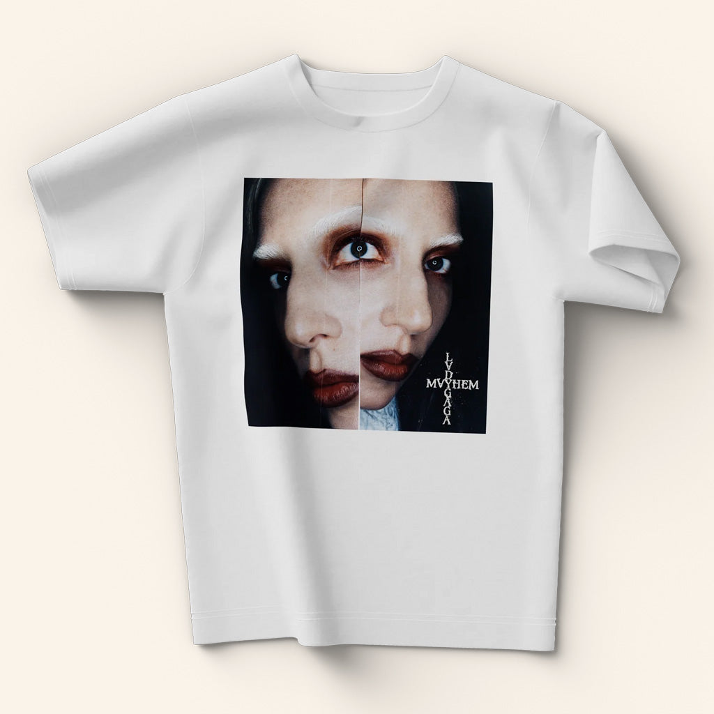 Lady Gaga Mayhem Tour Merch 2025 Concert Shirt Mirrored Photo T-Shirt Gifts For Daughter
