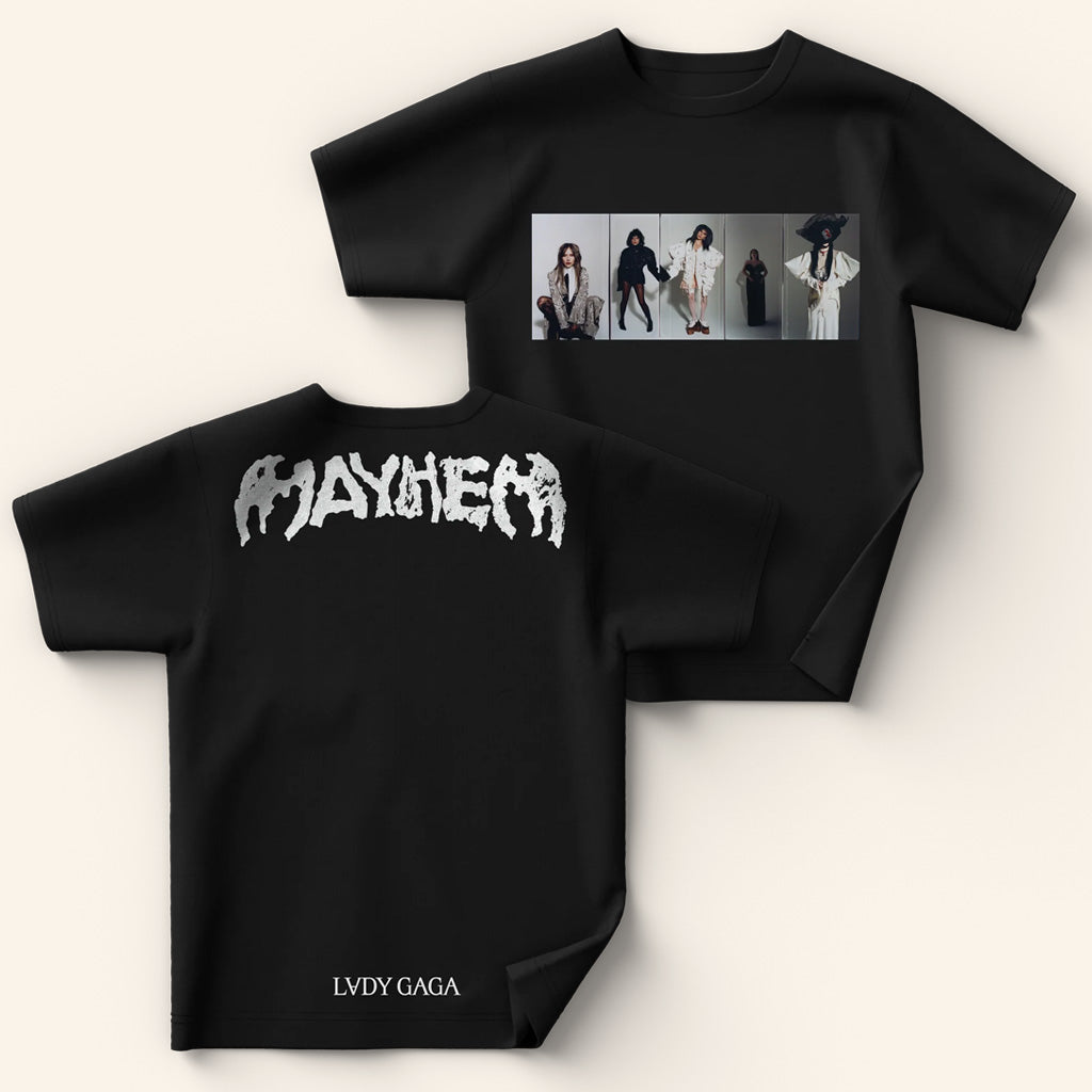 Lady Gaga Mayhem Tour Merch 2025 Concert Shirt Photoshoot Black T-Shirt Gifts For Friends