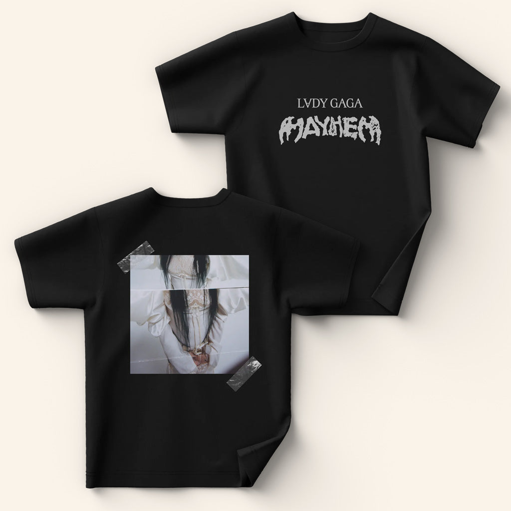Lady Gaga Mayhem Tour Merch 2025 Concert Shirt Taped Photo T-Shirt Gifts For Besties