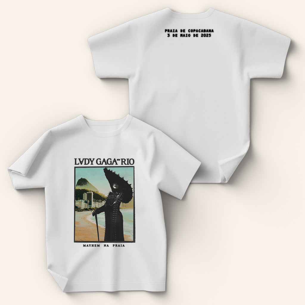 Lady Gaga Mayhem Tour Merch 2025 Concert Shirt White Rio Poster T-Shirt Gifts For Mom