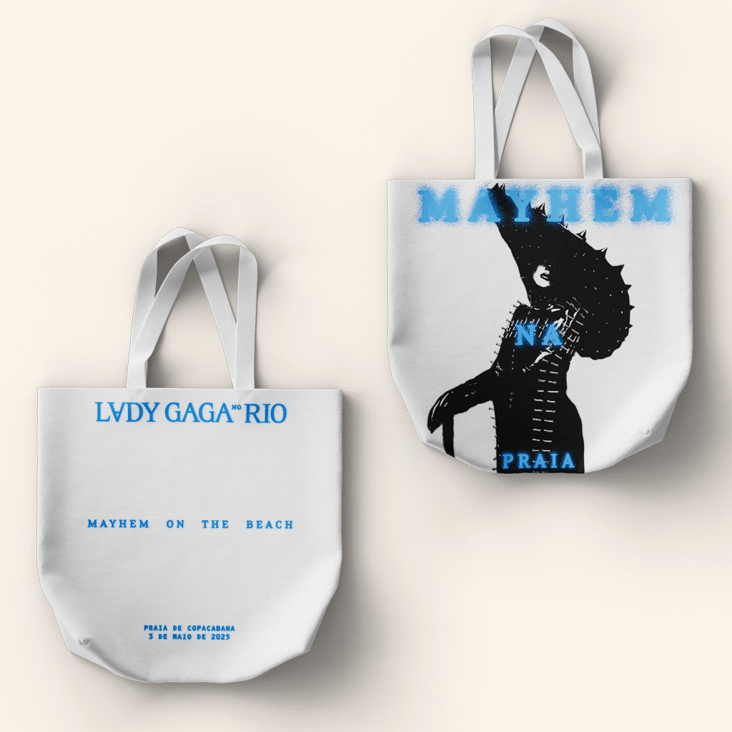 Lady Gaga Mayhem Tour Merch 2025 Concert White Rio Tote Bag Fans Gift Ideas