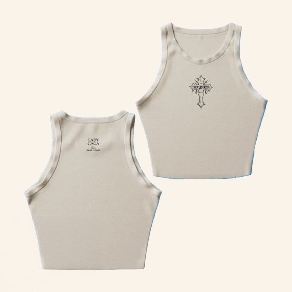 Lady Gaga Merch Mayhem Cross Cropped Tank Gifts For Her