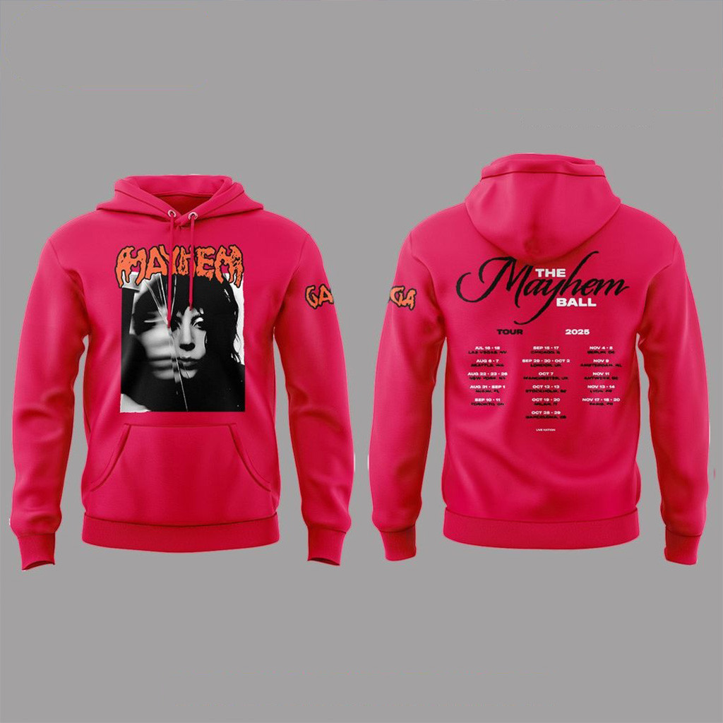 Lady Gaga The Mayhem Ball Tour 2025 Hoodie Fan Merch Gifts For Dad