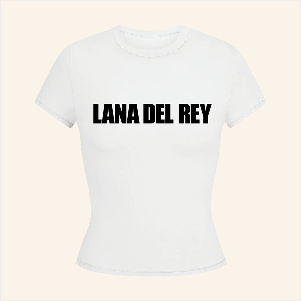 Lana Del Rey Logo Cropped T-Shirt Lana Del Rey Merch Presents For Wife Gifts For Best Friend