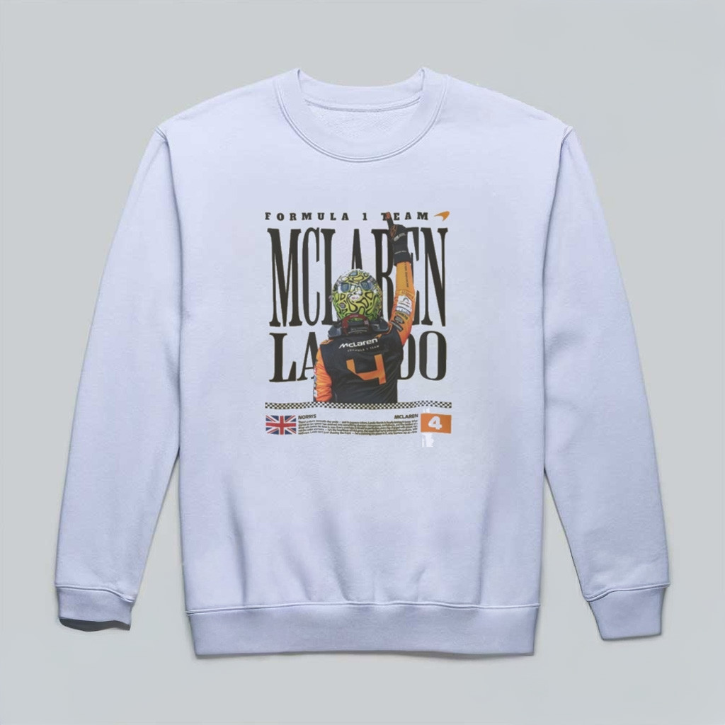 Lando Norris Mclaren F1 Racing Sweatshirt Gifts For Racing Lovers