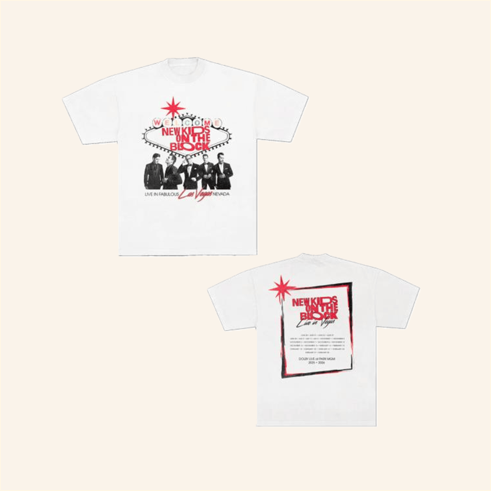 Las Vegas Event Sign T-Shirt New Kids On The Block Merch Fans Birthday Gifts For Friends