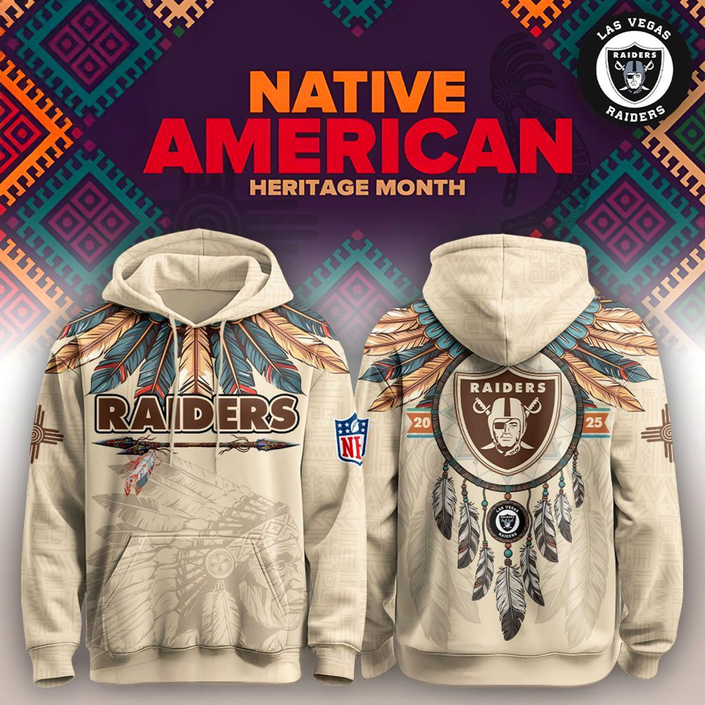 Las Vegas Raiders Native American Heritage Month Hoodie Raiders Merch Best Football Gifts