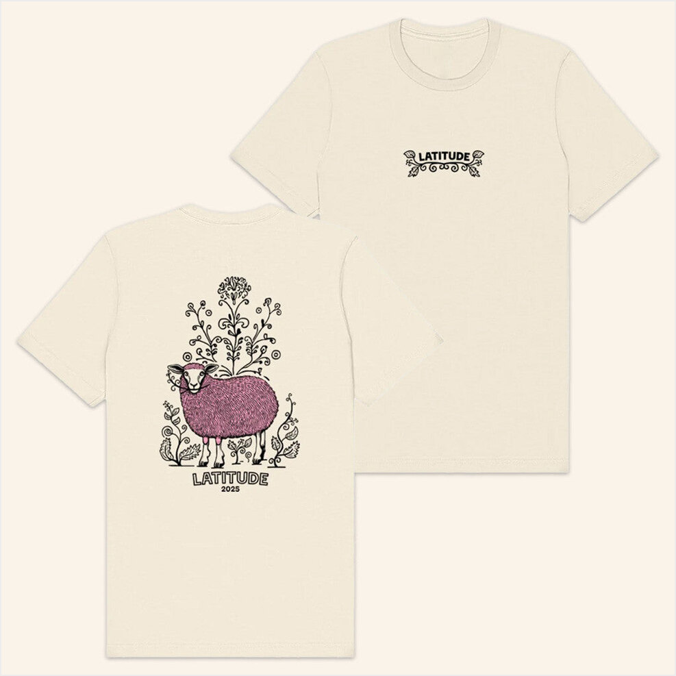 Latitude 2025 Pink Sheep Natural T-Shirt Latitude Festival Merch Best Gifts For Besties