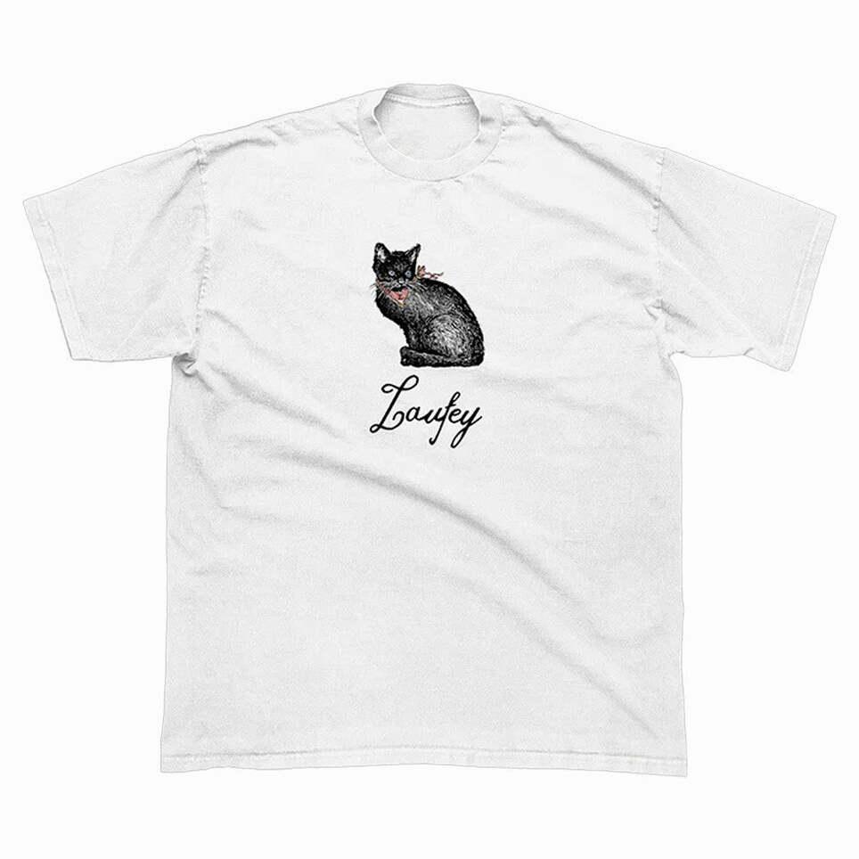 Laufey Merch Black Cat T-Shirt Gifts For Husband Birthday Gifts For Fans Christmas Presents