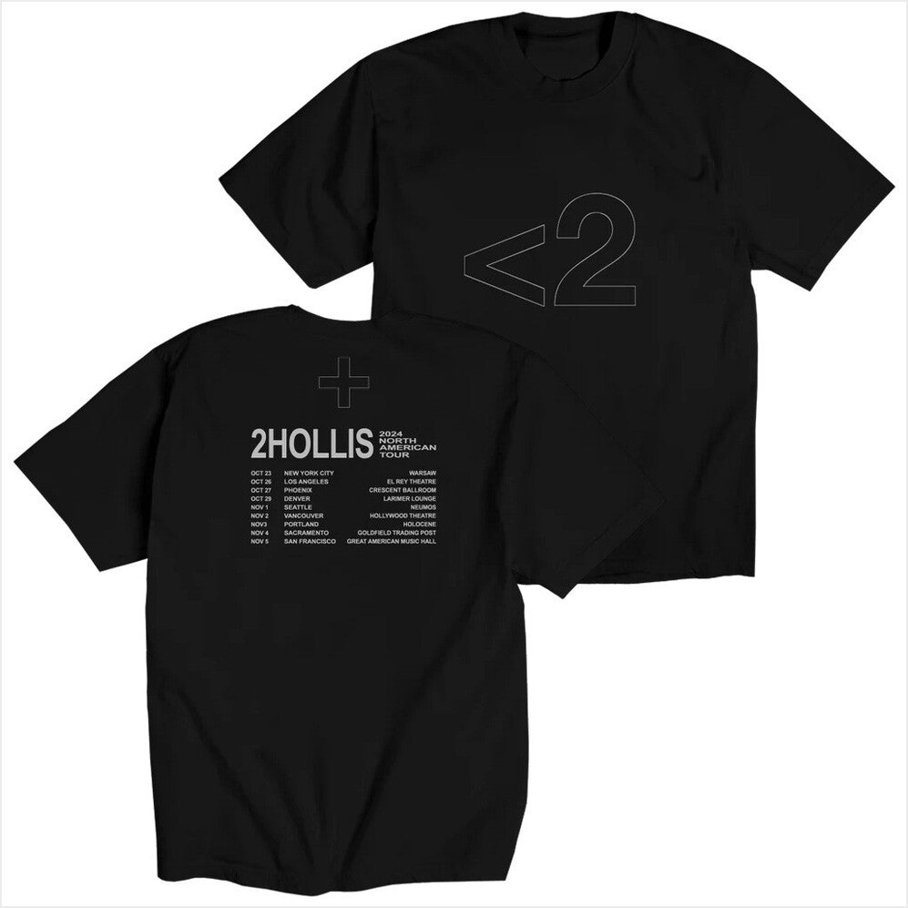 Leg One Logo Black T-Shirt 2Hollis Merch Birthday Gifts For Him BFF Gifts Ideas