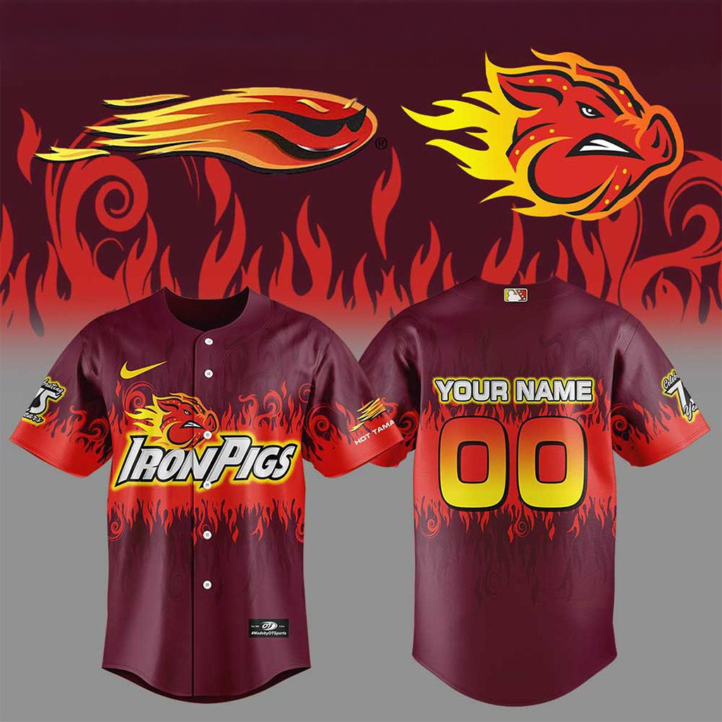 Lehigh Valley Ironpigs Hot Tamales Personalized Baseball Jersey