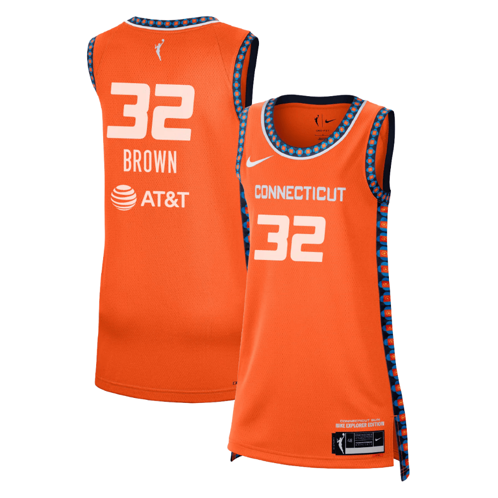 Leigha Brown 32 Connecticut Sun 2024 Explorer Edition Victory Unisex Jersey - Orange - JS326