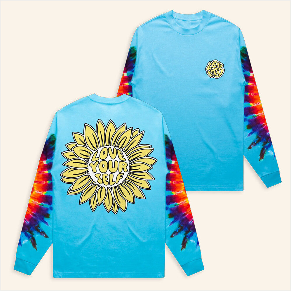 Levity Love Yourself Tie Dye Long Sleeve T-Shirt Levity Merch Best Birthday Gift Ideas