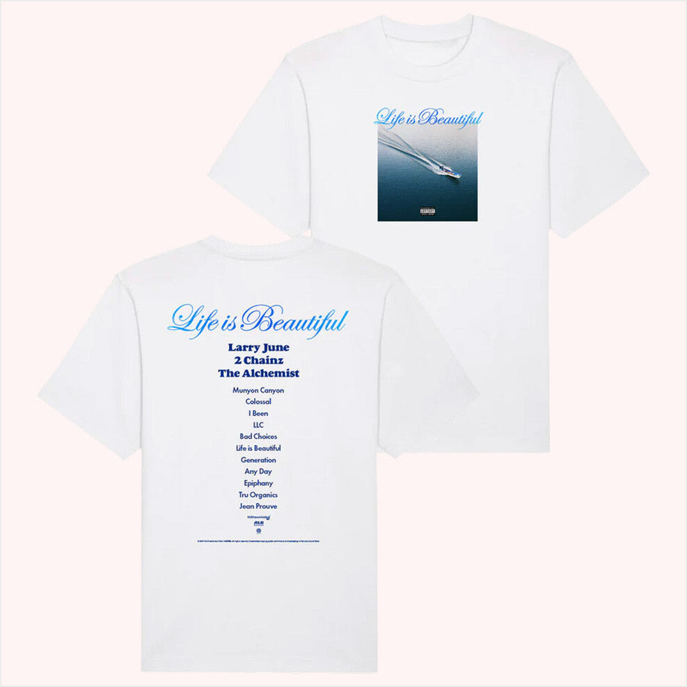 Life is Beautiful Album T-Shirt Larry June Merch Best Birthday Gifts For Husband BFF Gifts Ideas