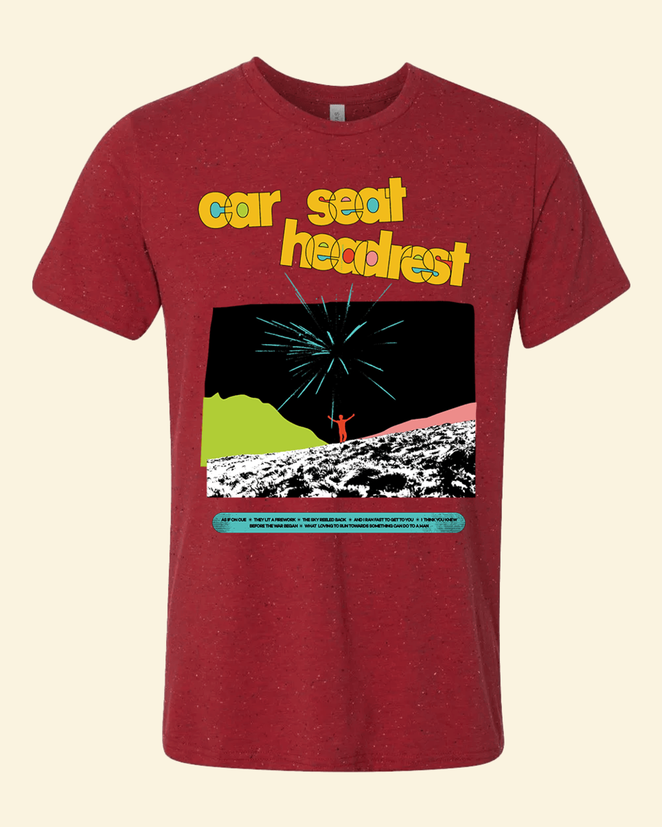 Life Worth Missing Speckled Textured Red T-Shirt Car Seat Headrest Merch Gifts For Fans