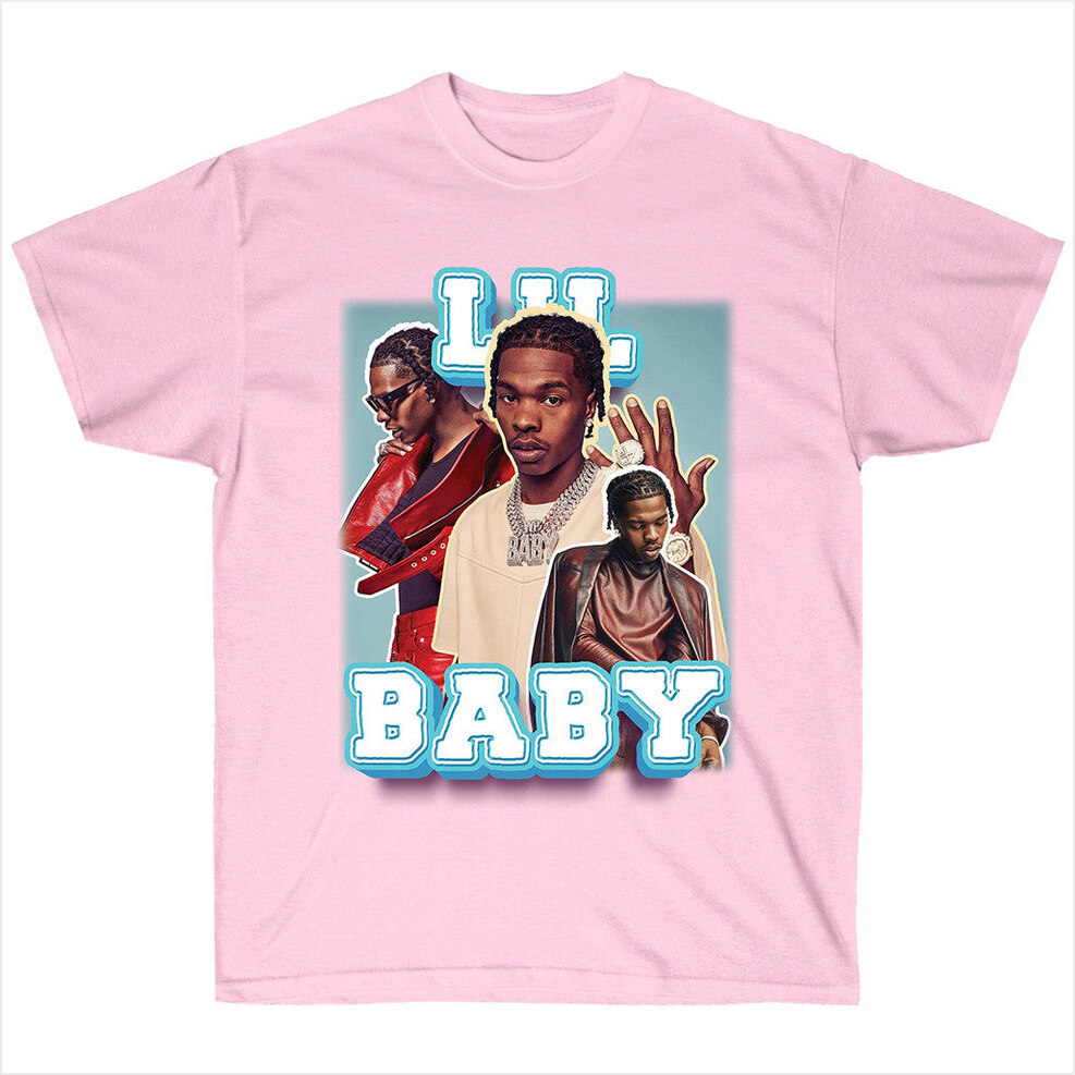 Lil Baby Pink Shirt Lil Baby Merch Gift Ideas For Music Lovers Birthday Gift Ideas