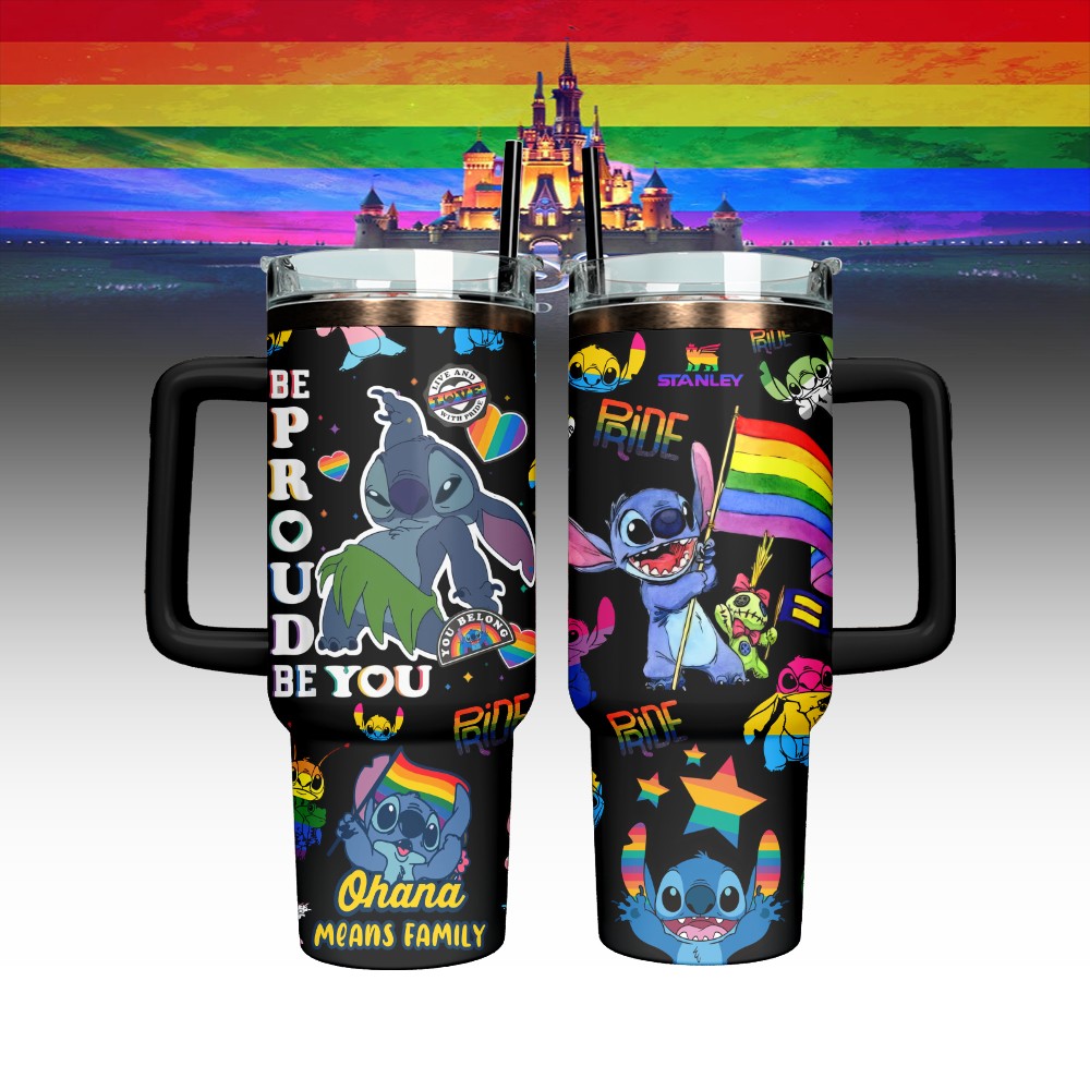 Lilo And Stitch X Pride Month Stanley Quencher Stainless Steel Tumbler Birthday Gifts For Family
