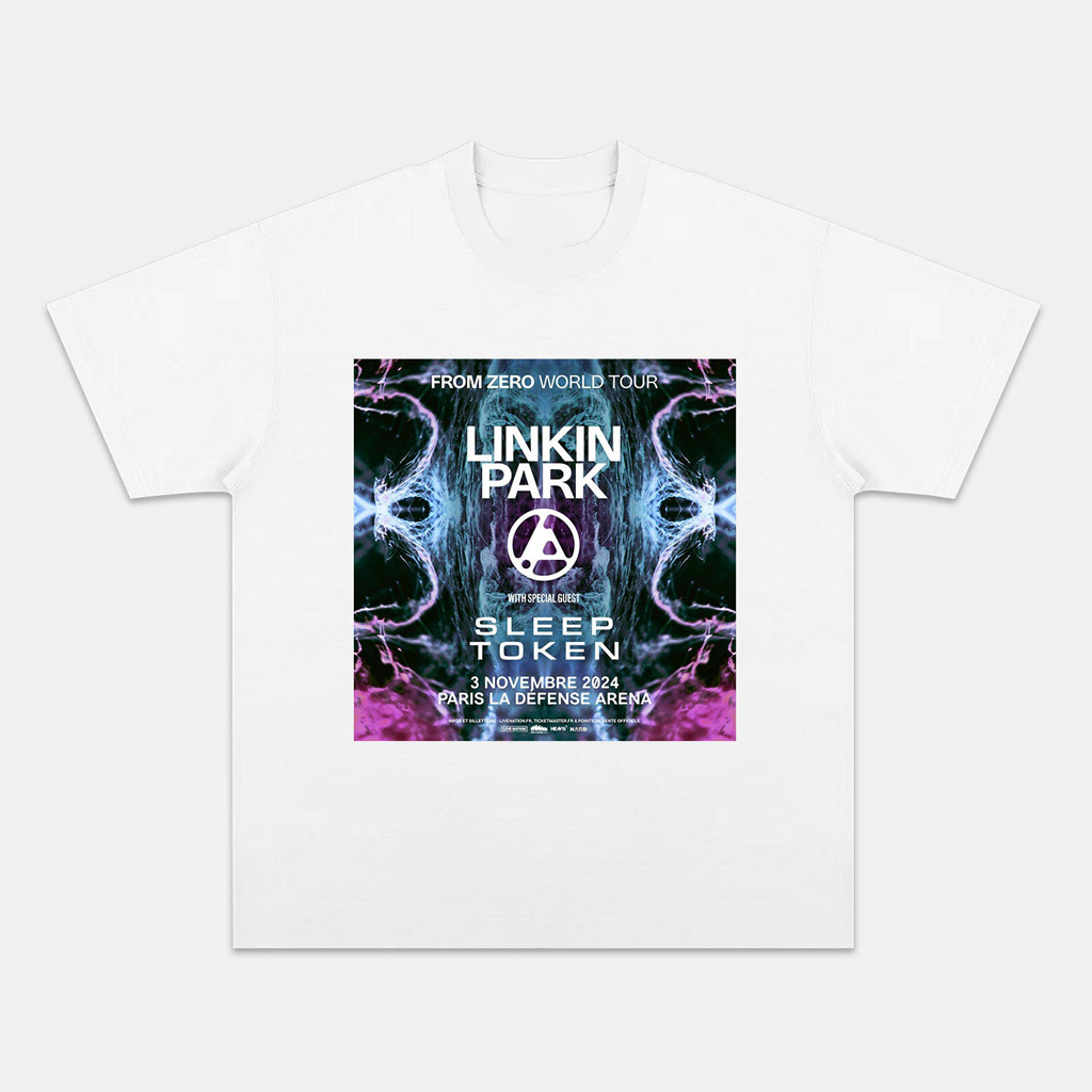 Linkin Park And From Zero World Tour Graphic T-Shirt White Fan Merch Christmas Gifts For Friends