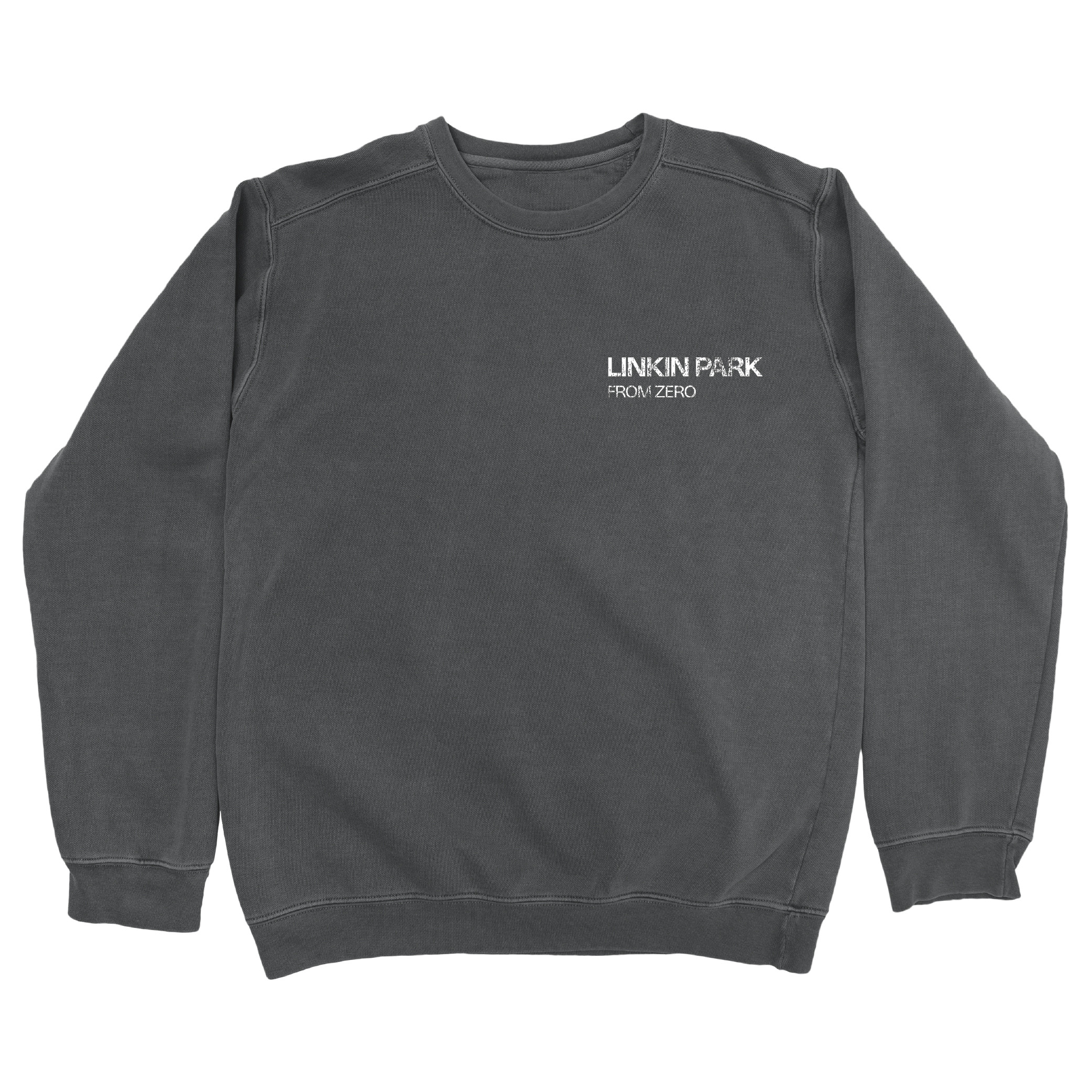 Linkin Park From Zero Distressed Crewneck Logo Washed Graphite Best Music Tour Merch Gift
