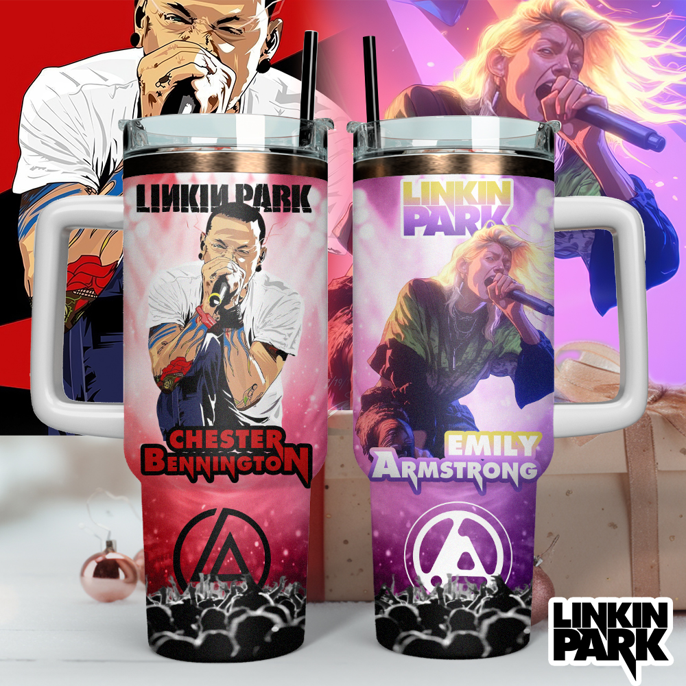 Linkin Park Music Stanley Quencher Stainless Steel Tumbler Music Related Gifts For Friends