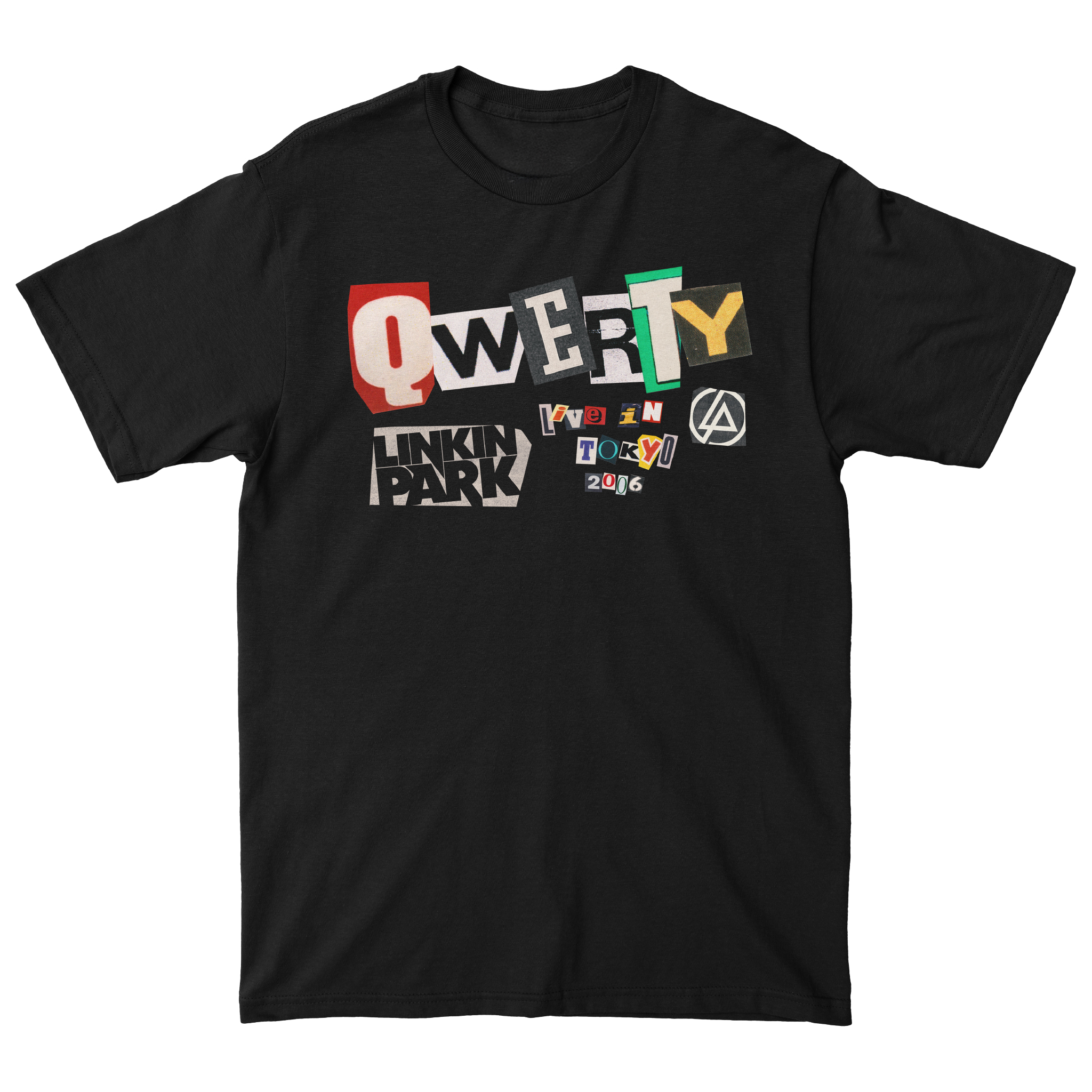 Linkin Park Qwerty Ransom Note Black Tee Best Tour Merch Gift For Music Enthusiasts