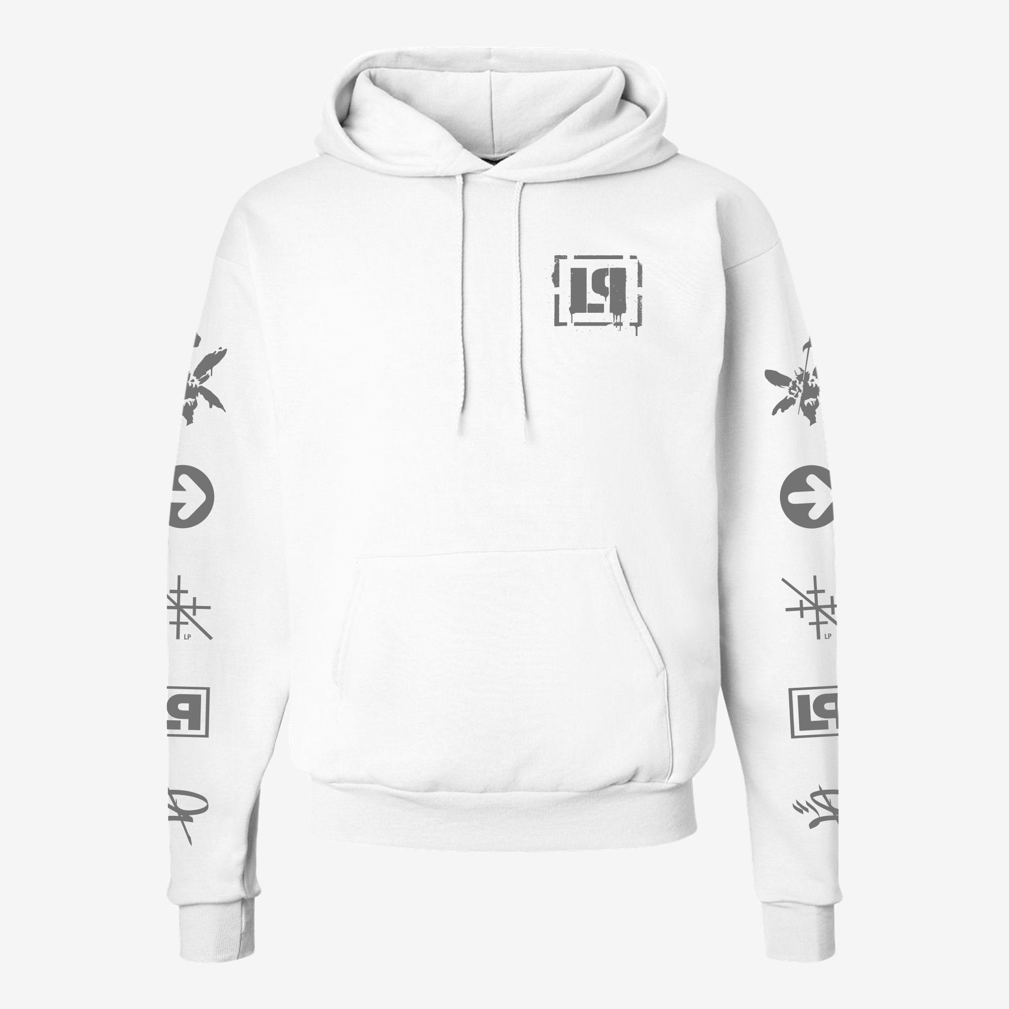 Linkin Park Tour Merch Hoodie Lp Icons White Pullover Best Music Fans Gift