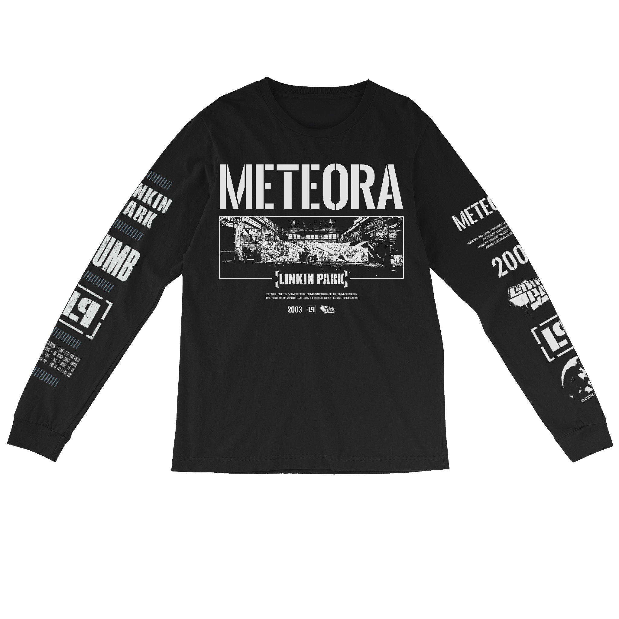 Linkin Park Tour Merch Long Sleeve Shirt Meteora Wall Art Black Best Gift For Music Lovers