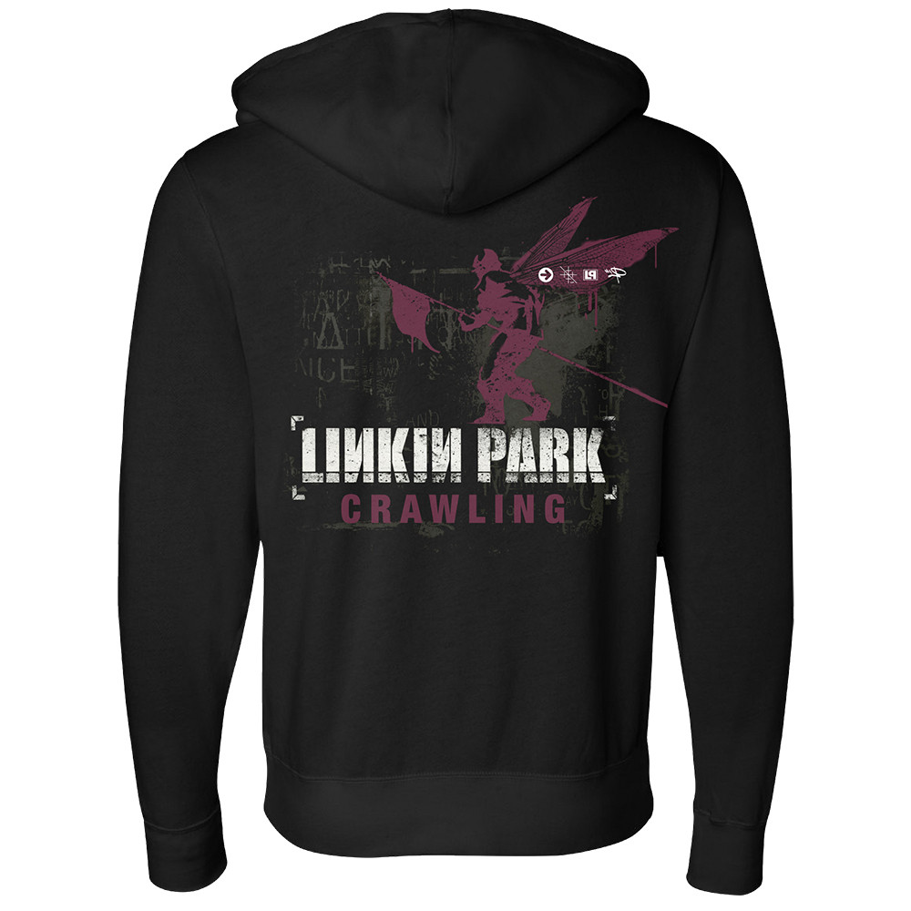 Linkin Park Tour Merch Lp Crawling Side Street Soldier Zip Hoodie Best Gift For Music Lovers