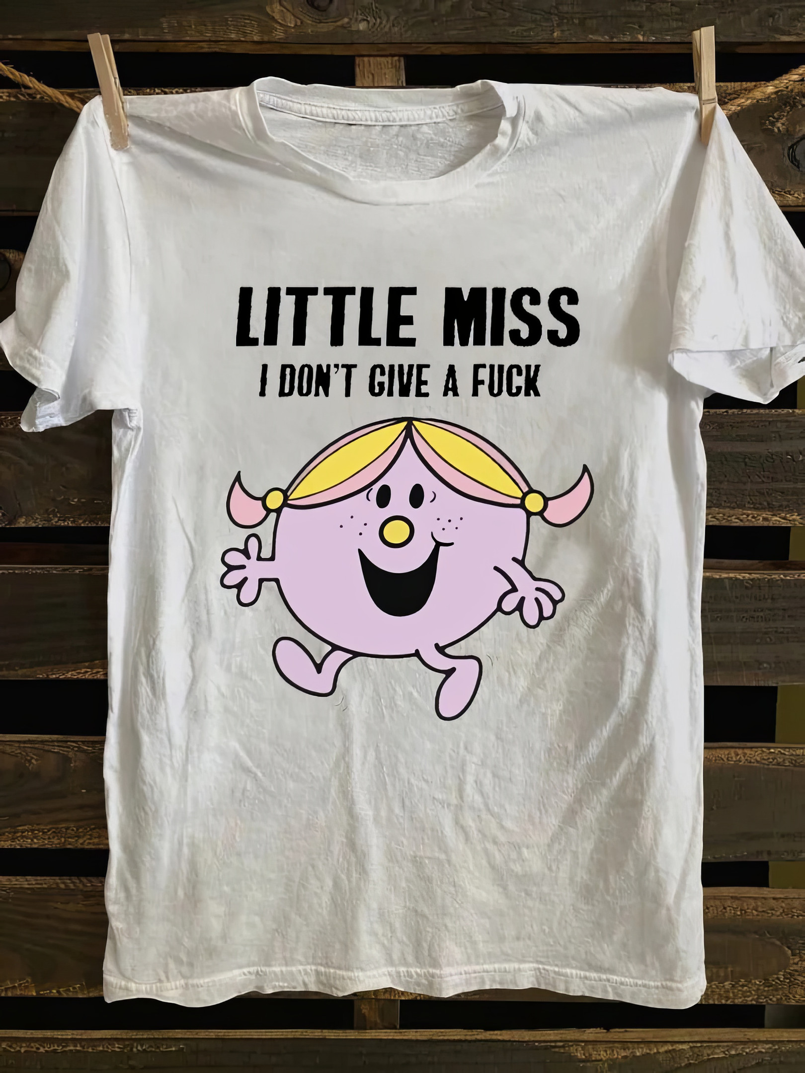 Little Ms I Don't Give A Fck T-shirt Funny Graphic Tees Gifts For Sister