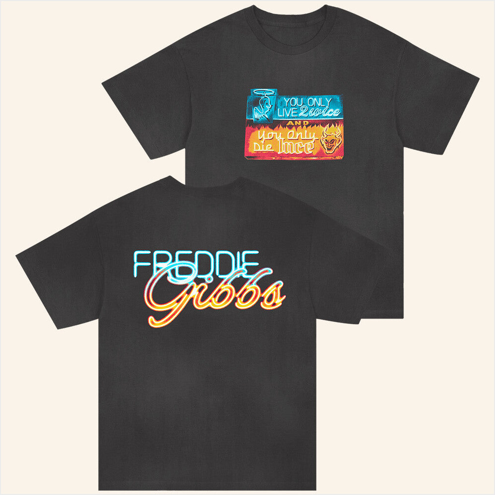 Live 2wice Die 1nce T-Shirt Freddie Gibbs Merch Present For Friends BFF Birthday Gifts Ideas