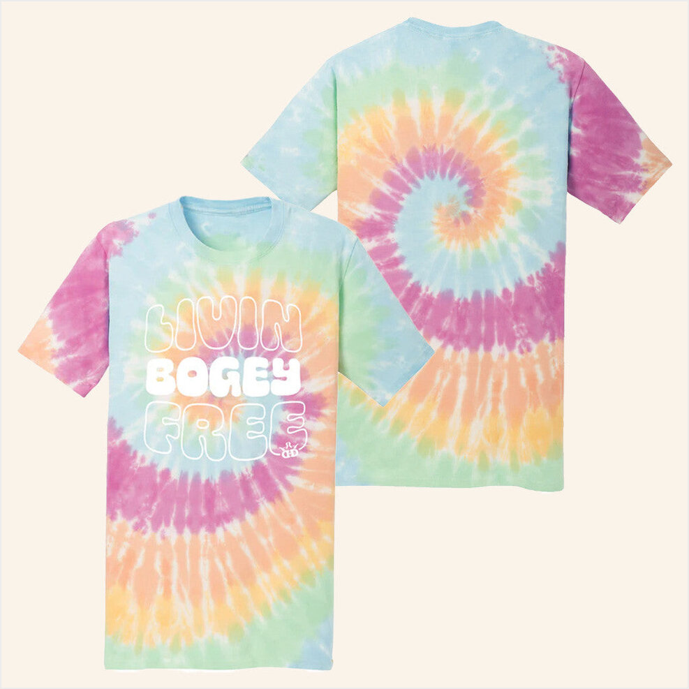 Livin' Bogey Free Tie Dye T-Shirt Dynamic Discs Merch Birthday Gift Ideas Christmas Presents