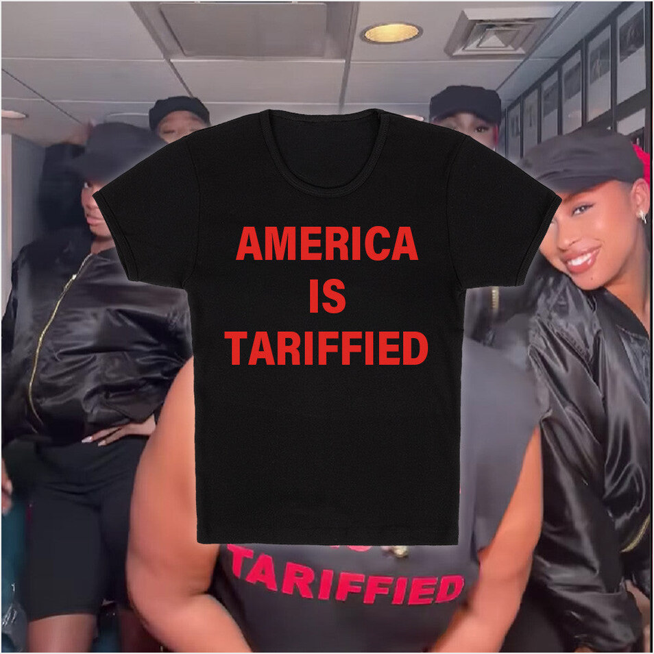 Lizzo America Is Tariffied Baby Tee Lizzo Tariffied Shirt Online Mother' Day Birthday Gifts