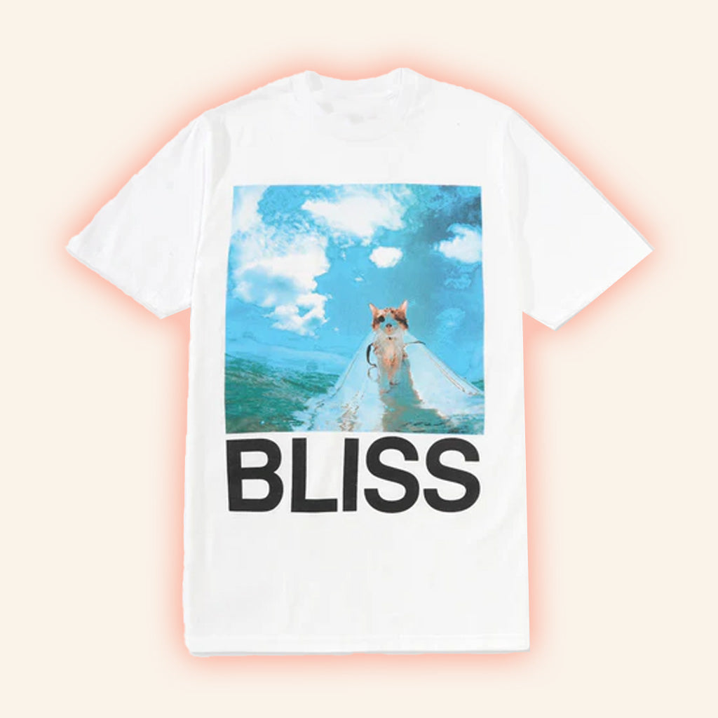 Lofi Merch Bliss White Shirt Gifts For Boyfriend