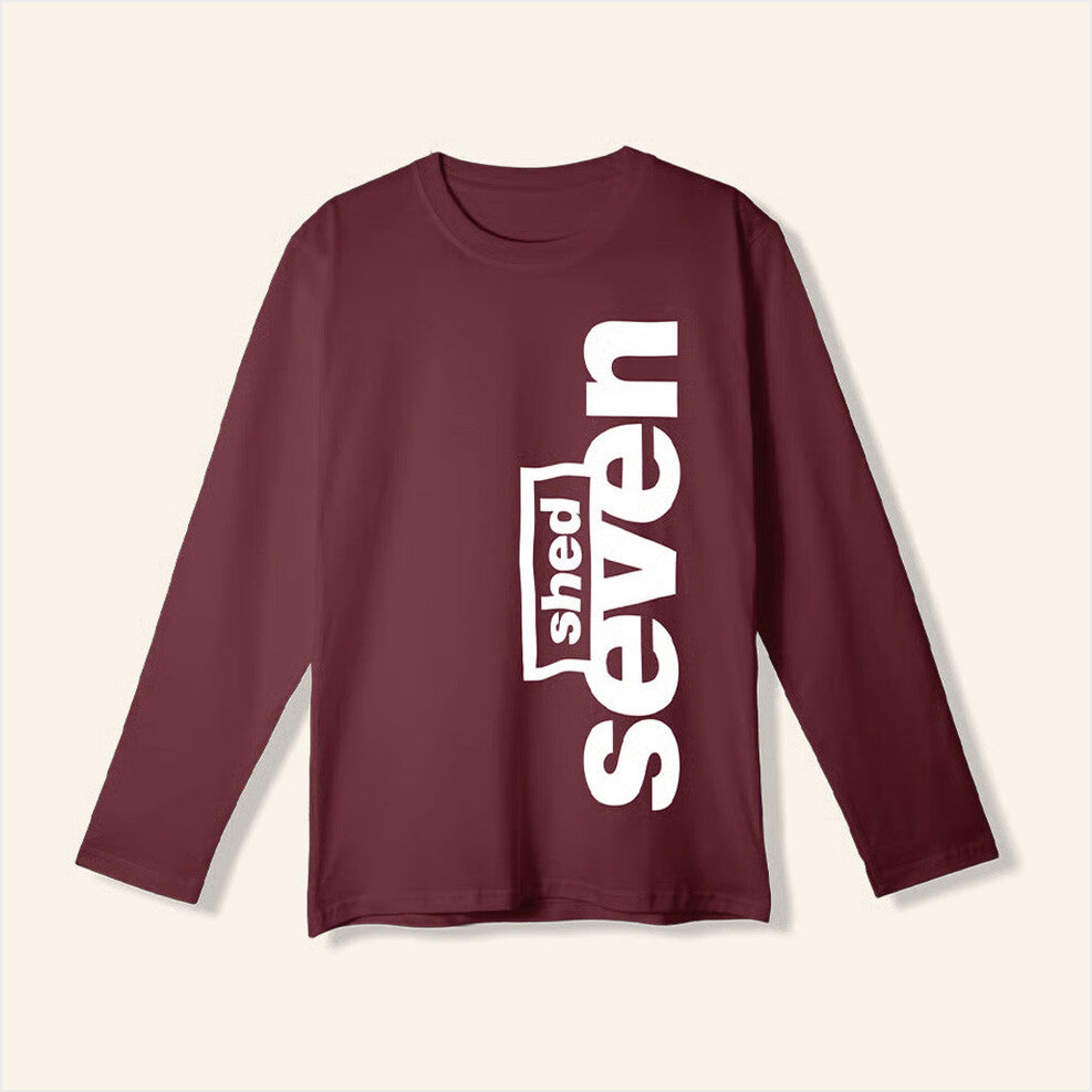 Logo Maroon Long Sleeve T-Shirt Shed Seven Merch Best Friend Gift Ideas BFF Birthday Gifts