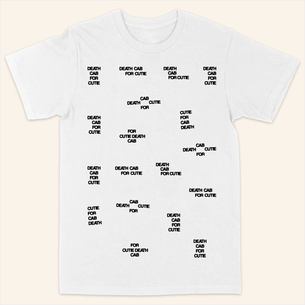 Logo Play White T-Shirt Death Cab For Cutie Merch Birthday Gift Ideas Christmas Presents