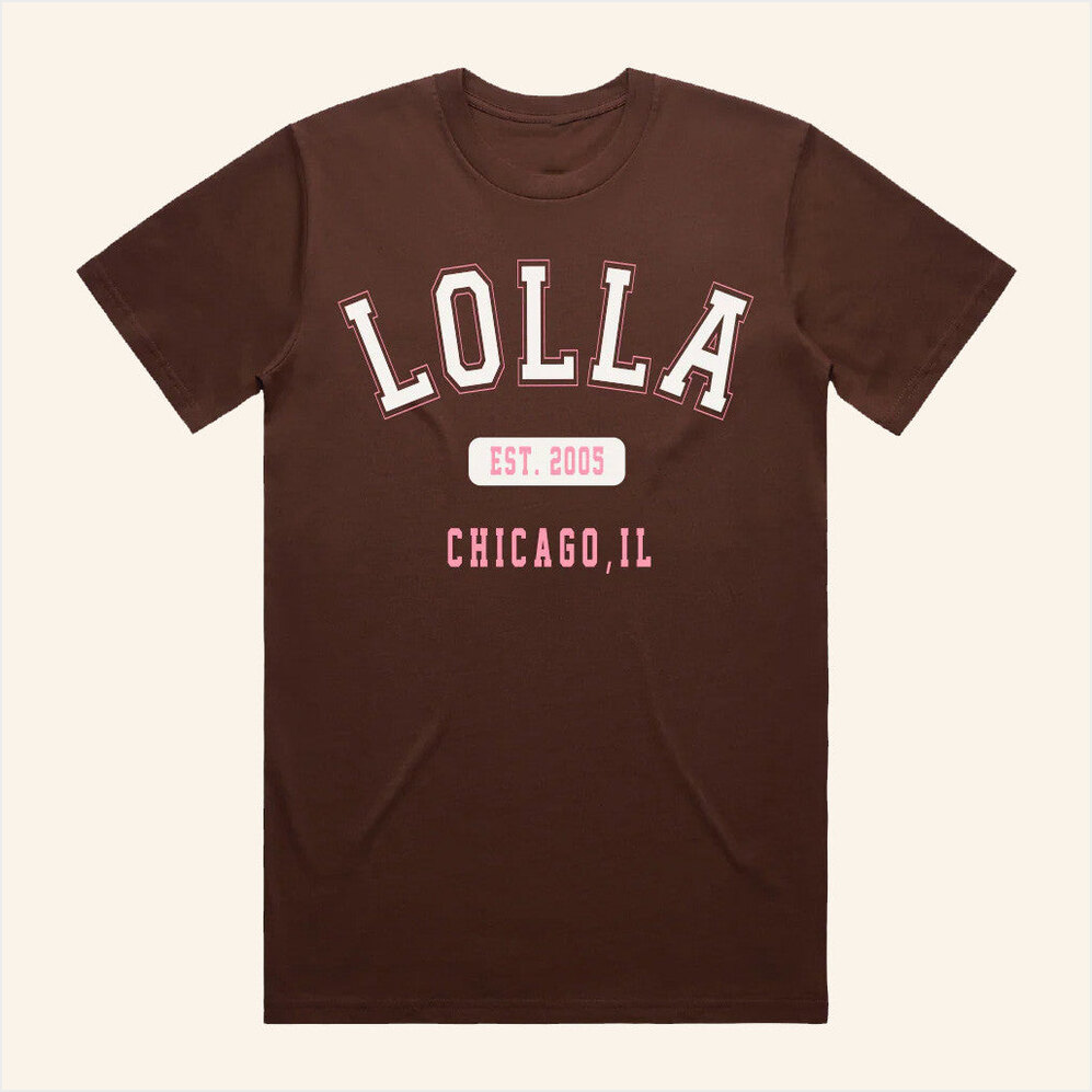 Lolla Collegiate T-Shirt Lollapalooza Merch Birthday Gifts For Husband Gifts For Besties