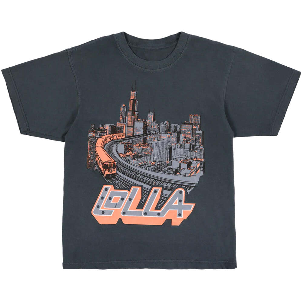 Lollapalooza Band Merch Lollapalooza x CTA x Ellen Ma City T-Shirt Gifts For Dudes