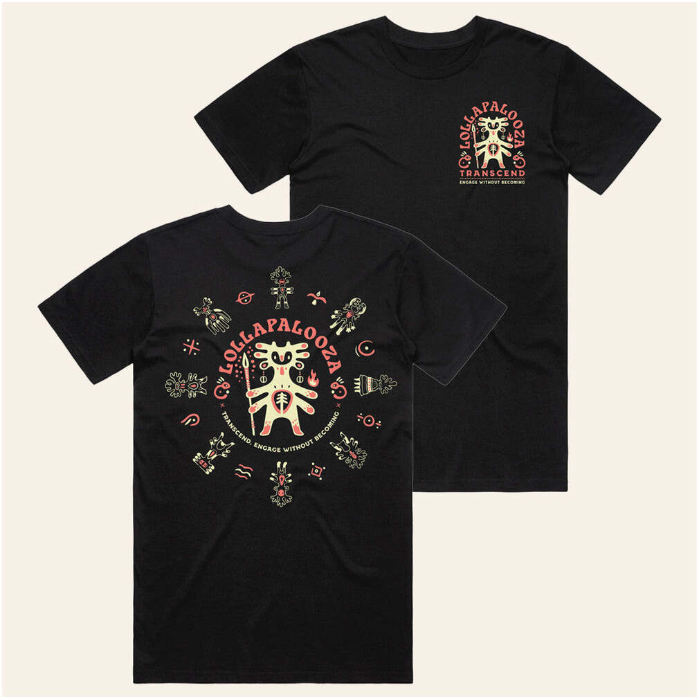 Lollapalooza Merch Artist 2025 Perry's Black T-Shirt Best Gifts For Husband Gifts For Besties