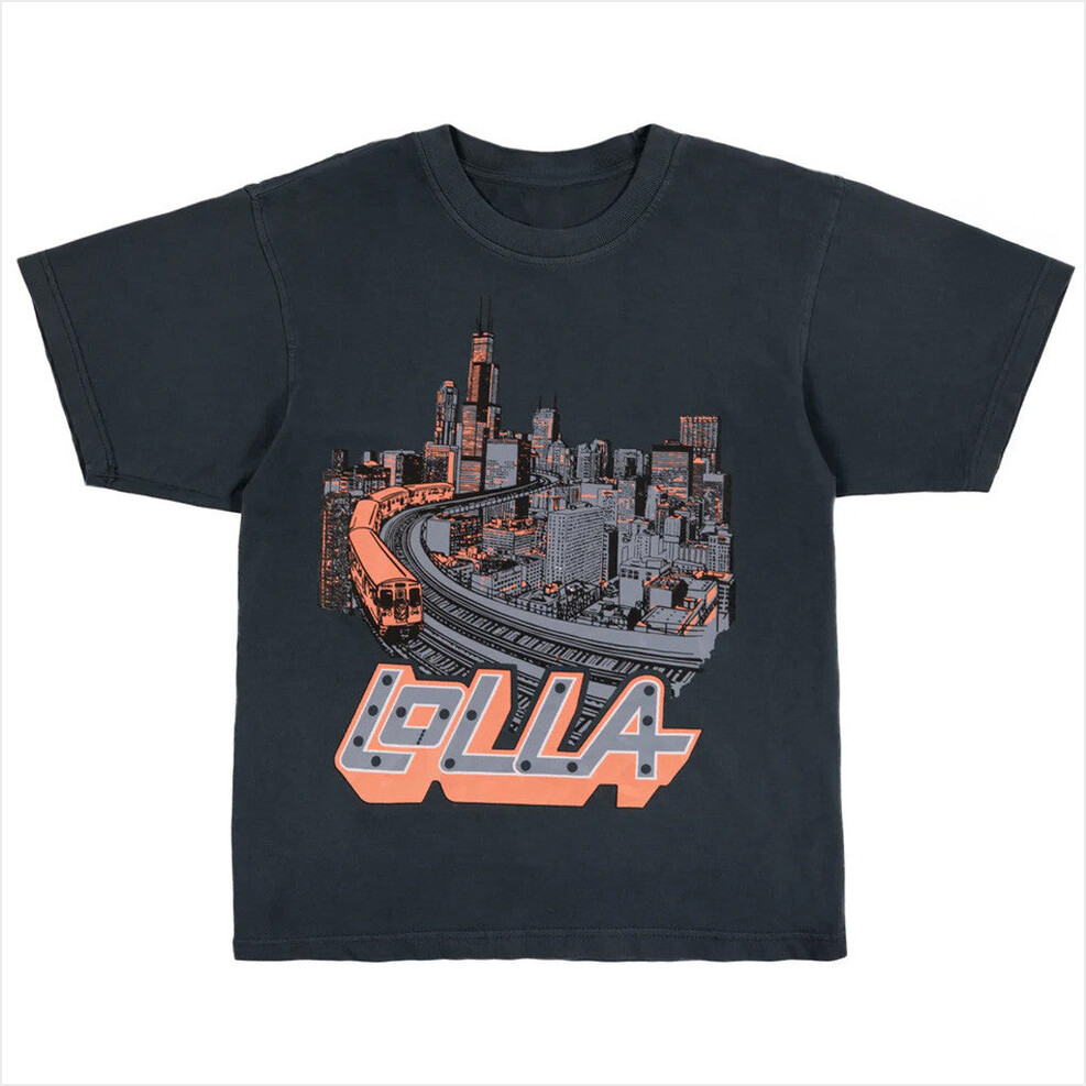 Lollapalooza x CTA x Ellen Ma City T-Shirt Lollapalooza Band Merch Birthday Gifts For Boyfriend