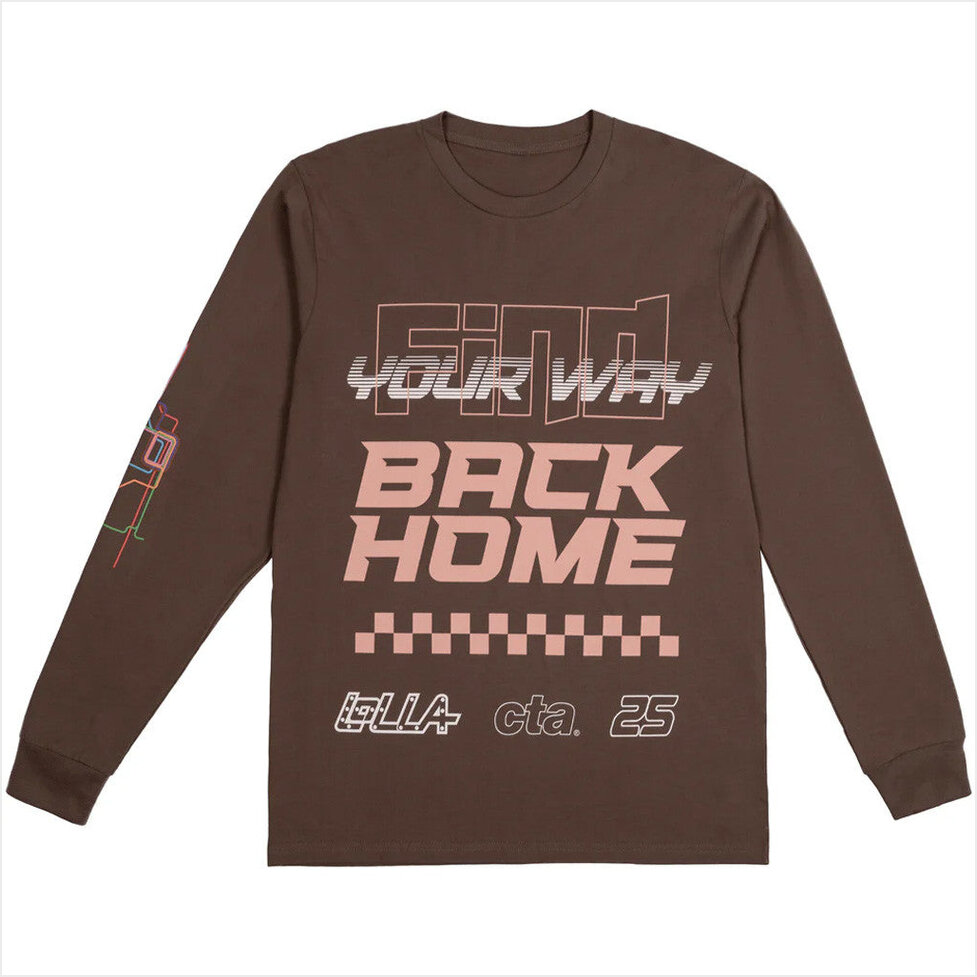 Lollapalooza x CTA x Ellen Ma Find Your Way Long Sleeve T-Shirt Lollapalooza Band Merch