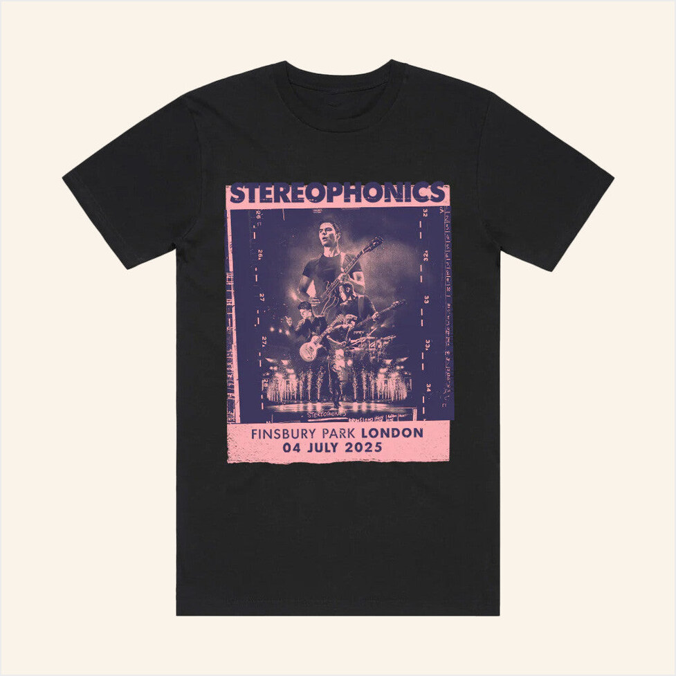 London 2025 Black T-Shirt Stereophonics Merch Friends Birthday Gifts For Best Friend